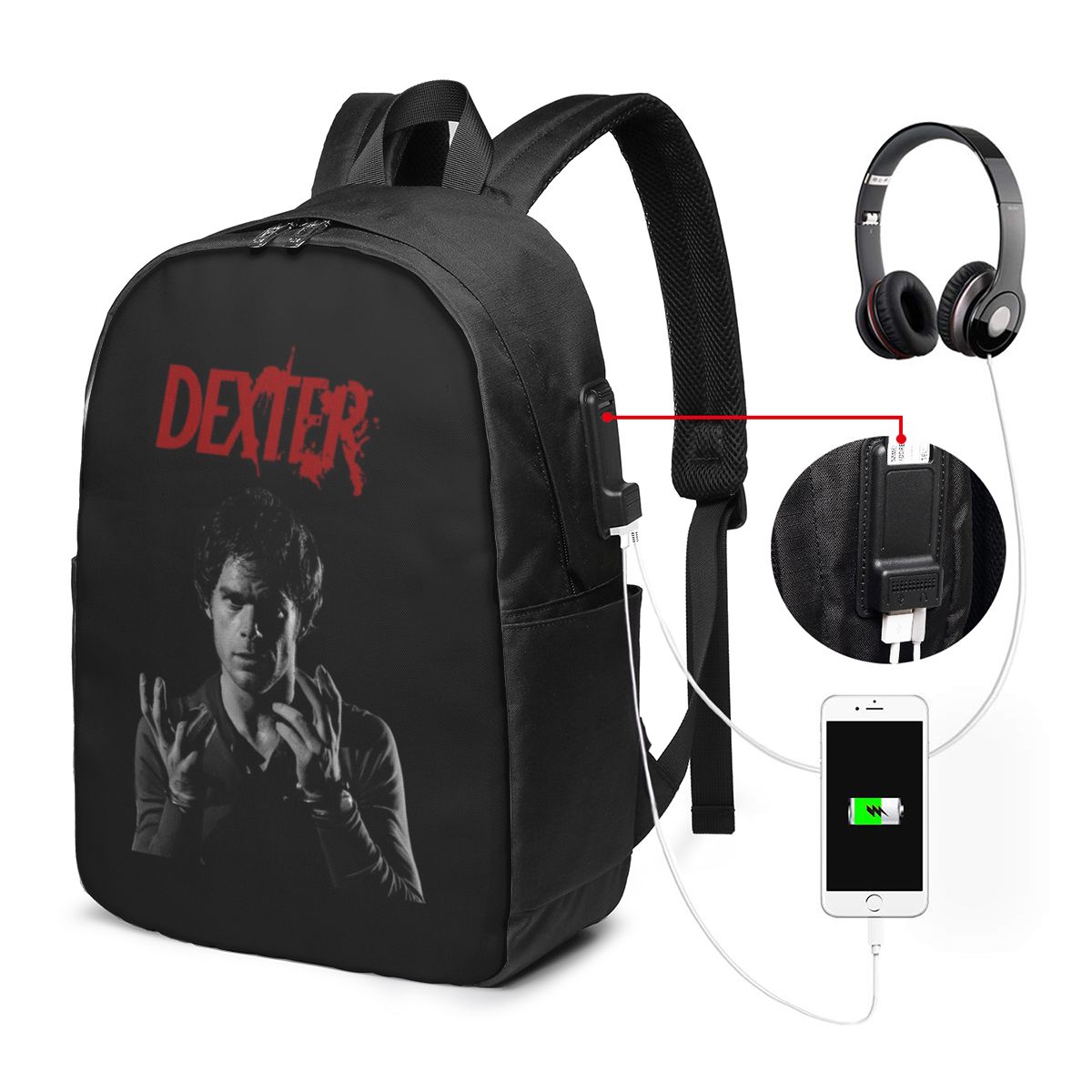 Backpacks - Movie Dexter Morgan Backpack Travel Notebook