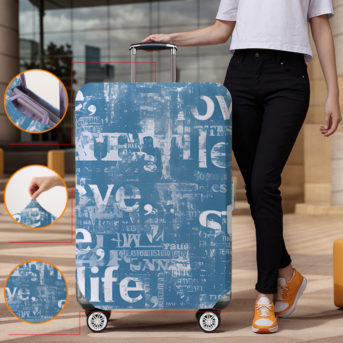 Luggage Cover Protector Elasti - Waterproof Suitcase Cover Protector ulasan dan harga