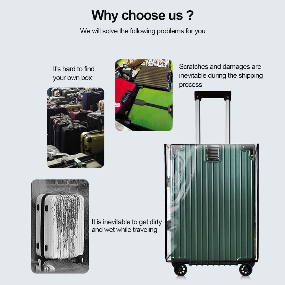 Durable Full Transparent Lugga - Waterproof Suitcase Cover Protector ulasan dan harga