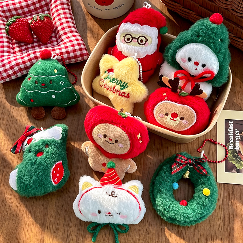 9pcs/Set Chrismas Plush Keycha - Backpacks ulasan dan harga
