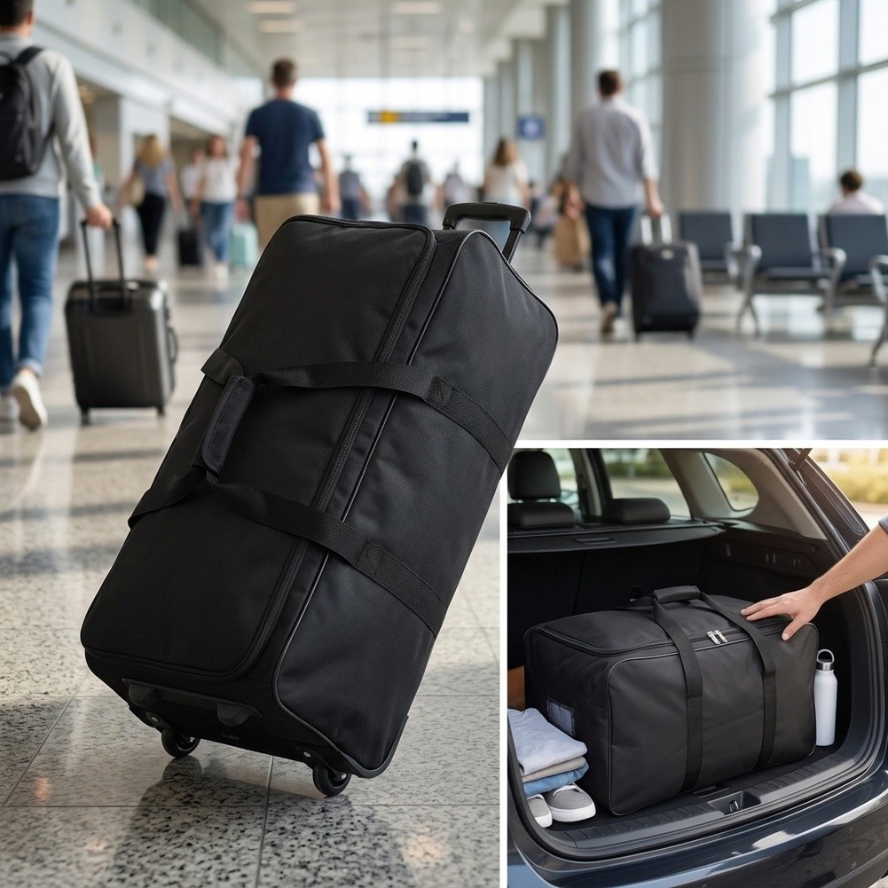 For College Dorm Moves Foldabl - Foldable Rolling Luggage Bag ulasan dan harga