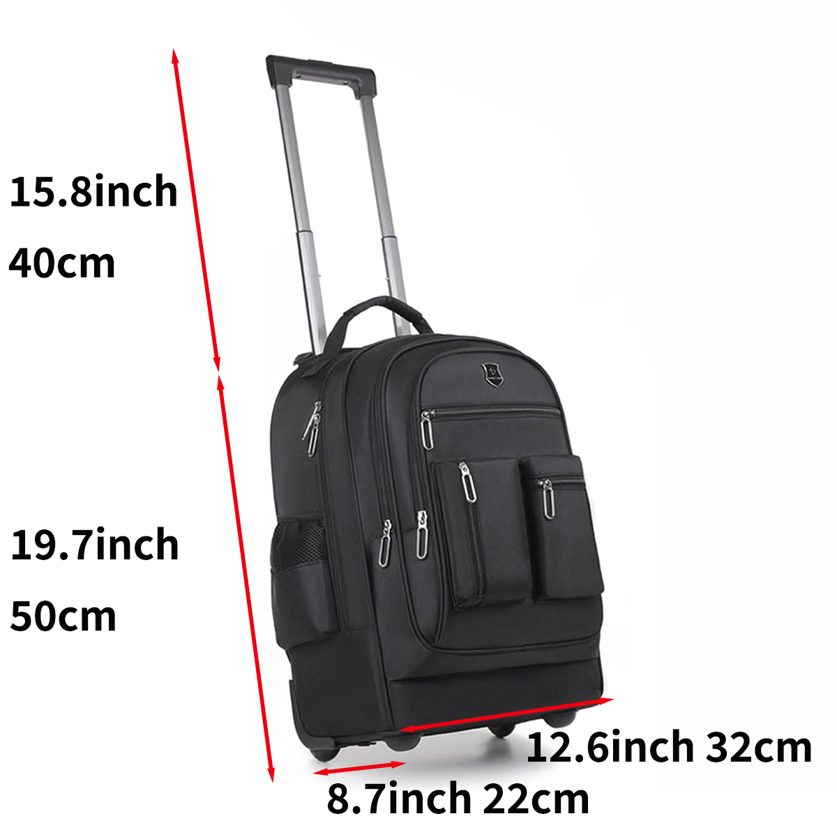 Wheeled Backpack, 20 inch Lapt - Foldable Rolling Luggage Bag ulasan dan harga