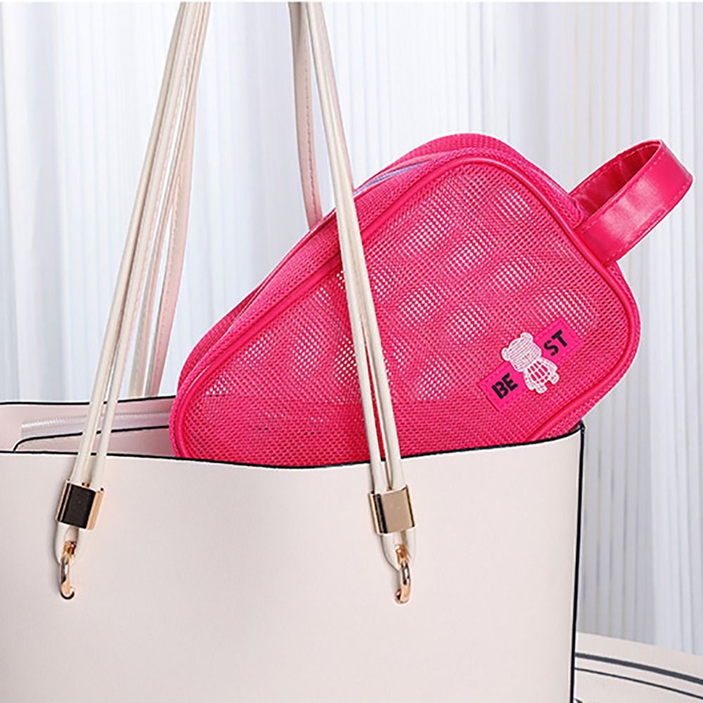 Durable Mesh Makeup Bag With H - Cosmetic Bags ulasan dan harga