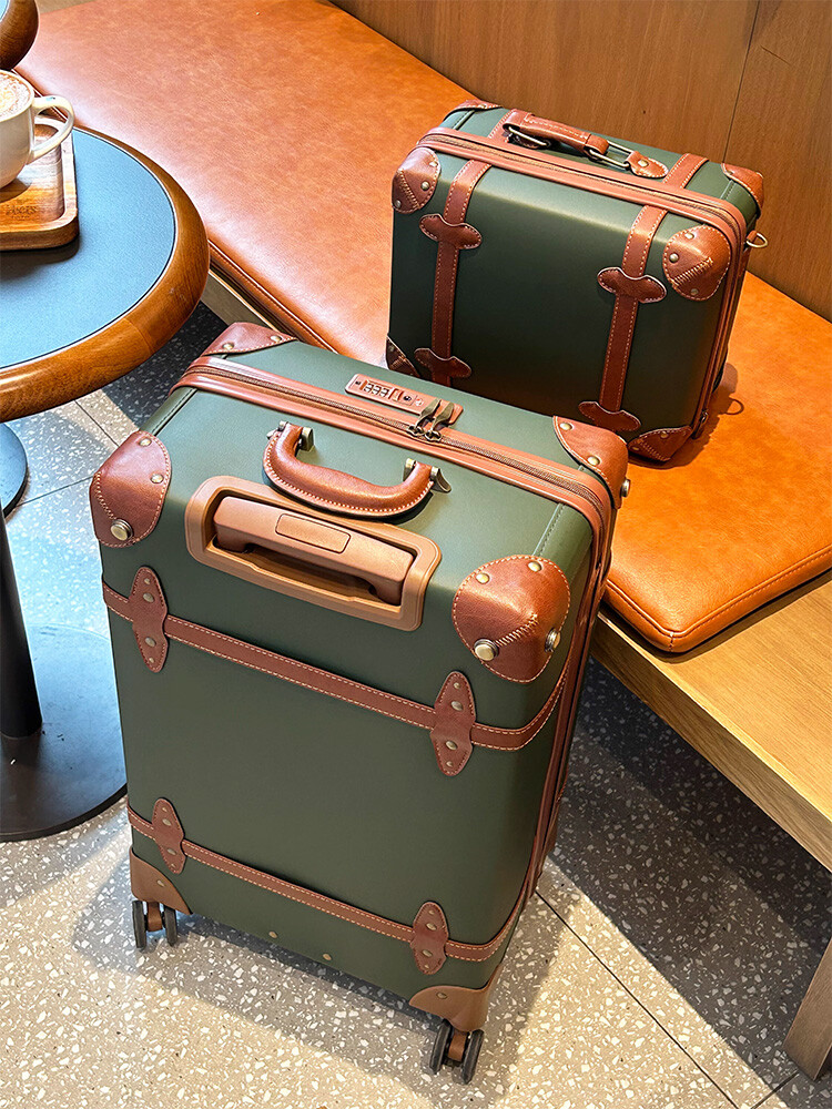 Vintage PU Leather Suitcase fo - Retro Vintage Trunk Suitcase ulasan dan harga