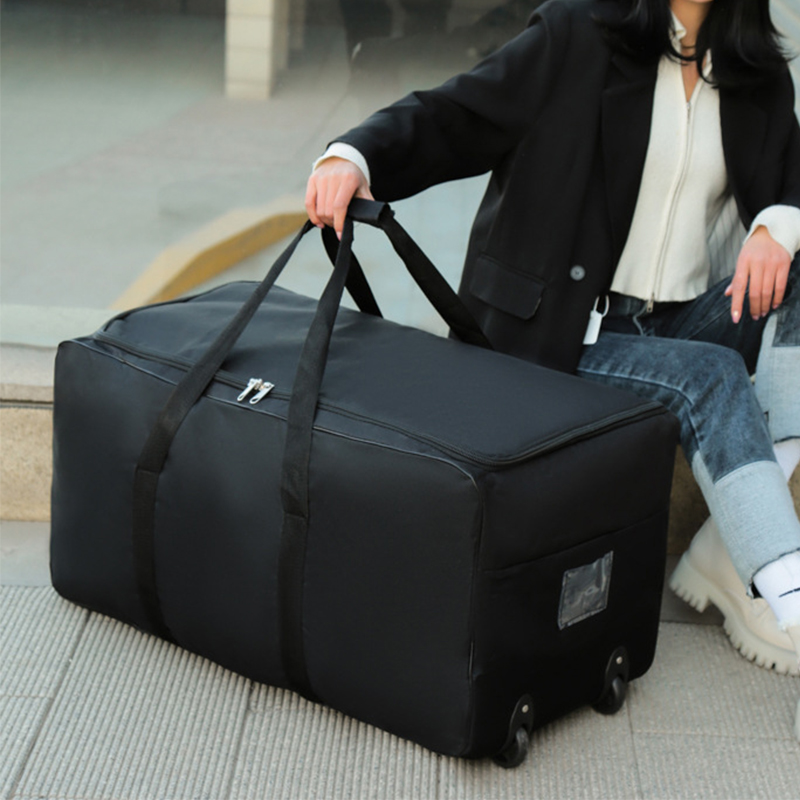 Large Capacity Trolley Bags wi - Foldable Rolling Luggage Bag ulasan dan harga