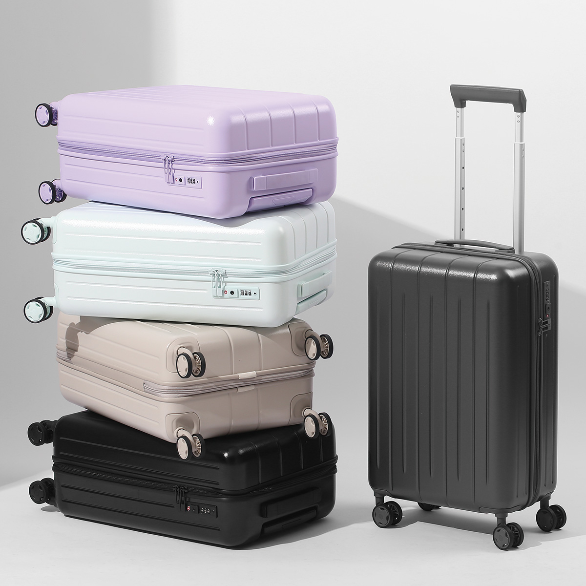 20 Inch PC Hard Shell Luggage  - Spinner Wheel Rolling Suitcase 20 Inch ulasan dan harga