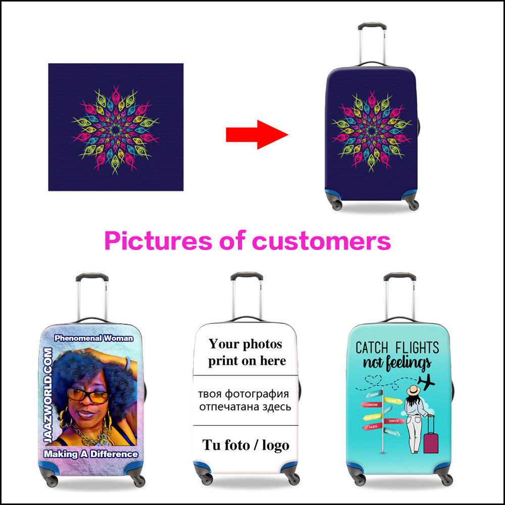 Women's Custom Cartoon Print L - Waterproof Suitcase Cover Protector ulasan dan harga