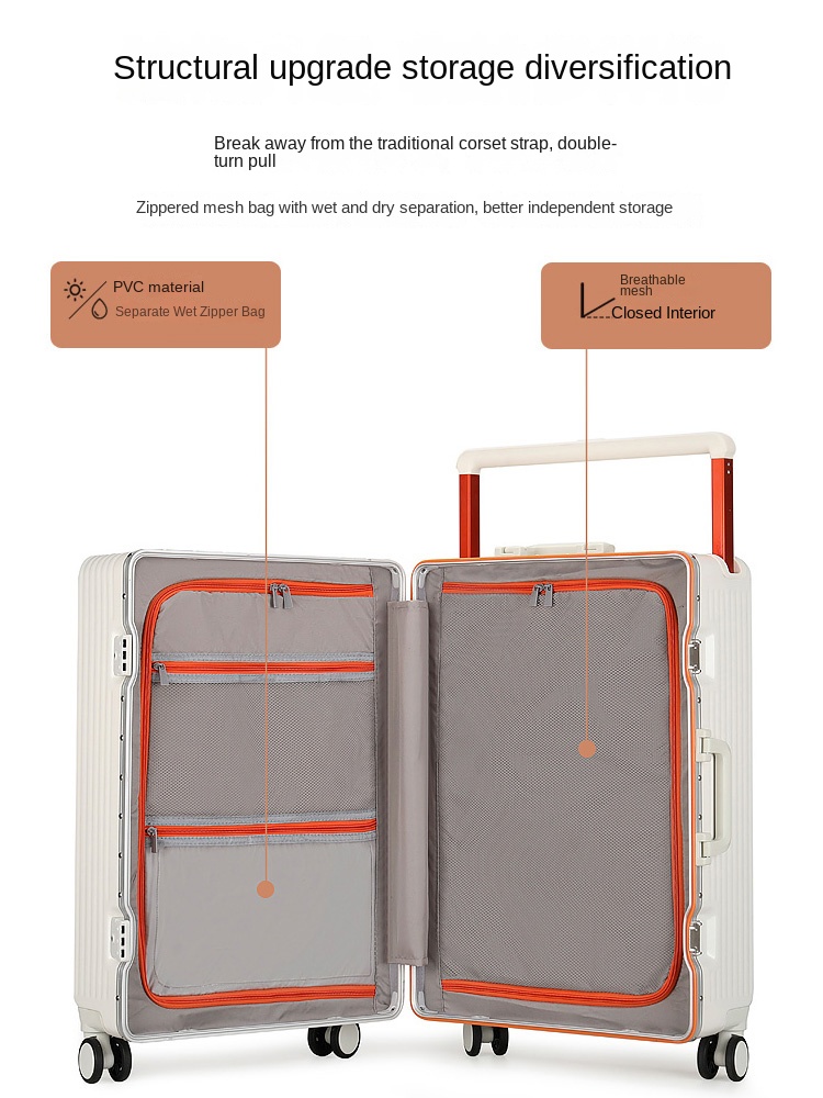 New Wide Handle Suitcase on Wh - Spinner Wheel Rolling Suitcase 20 Inch ulasan dan harga
