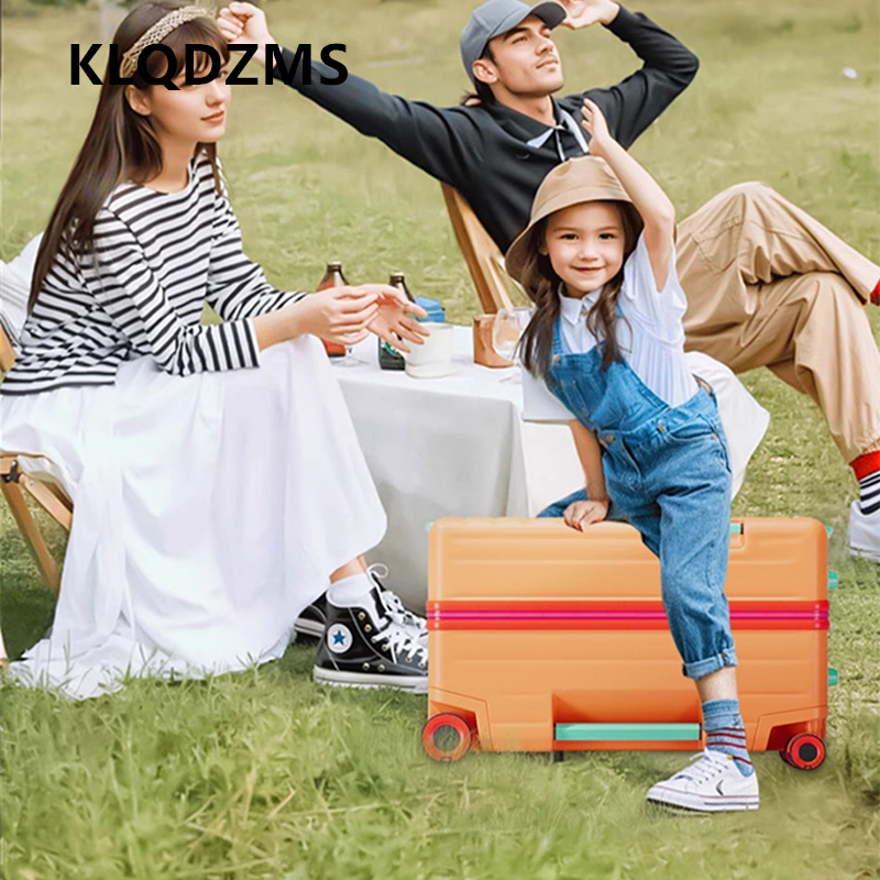 KLQDZMS Sitting and Riding Lug - Spinner Wheel Rolling Suitcase 20 Inch ulasan dan harga