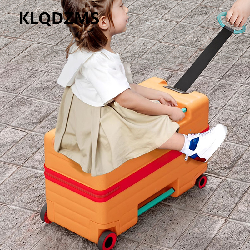 KLQDZMS Sitting and Riding Lug - Spinner Wheel Rolling Suitcase 20 Inch ulasan dan harga