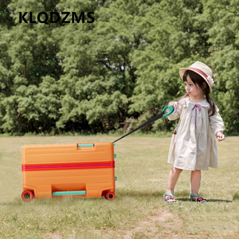 KLQDZMS Sitting and Riding Lug - Spinner Wheel Rolling Suitcase 20 Inch ulasan dan harga