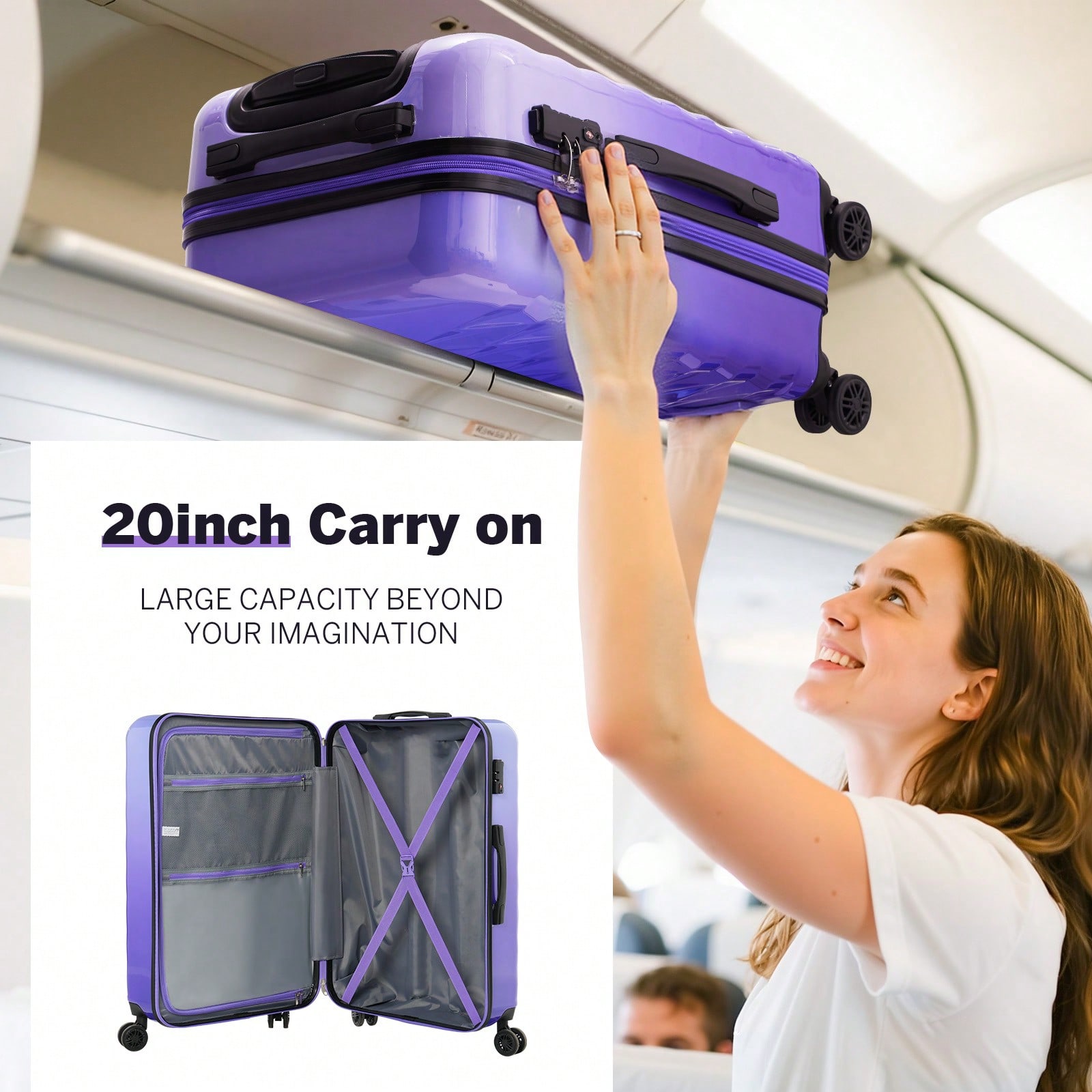 20/28 Inch Hardshell Luggage S - Spinner Wheel Rolling Suitcase 20 Inch ulasan dan harga