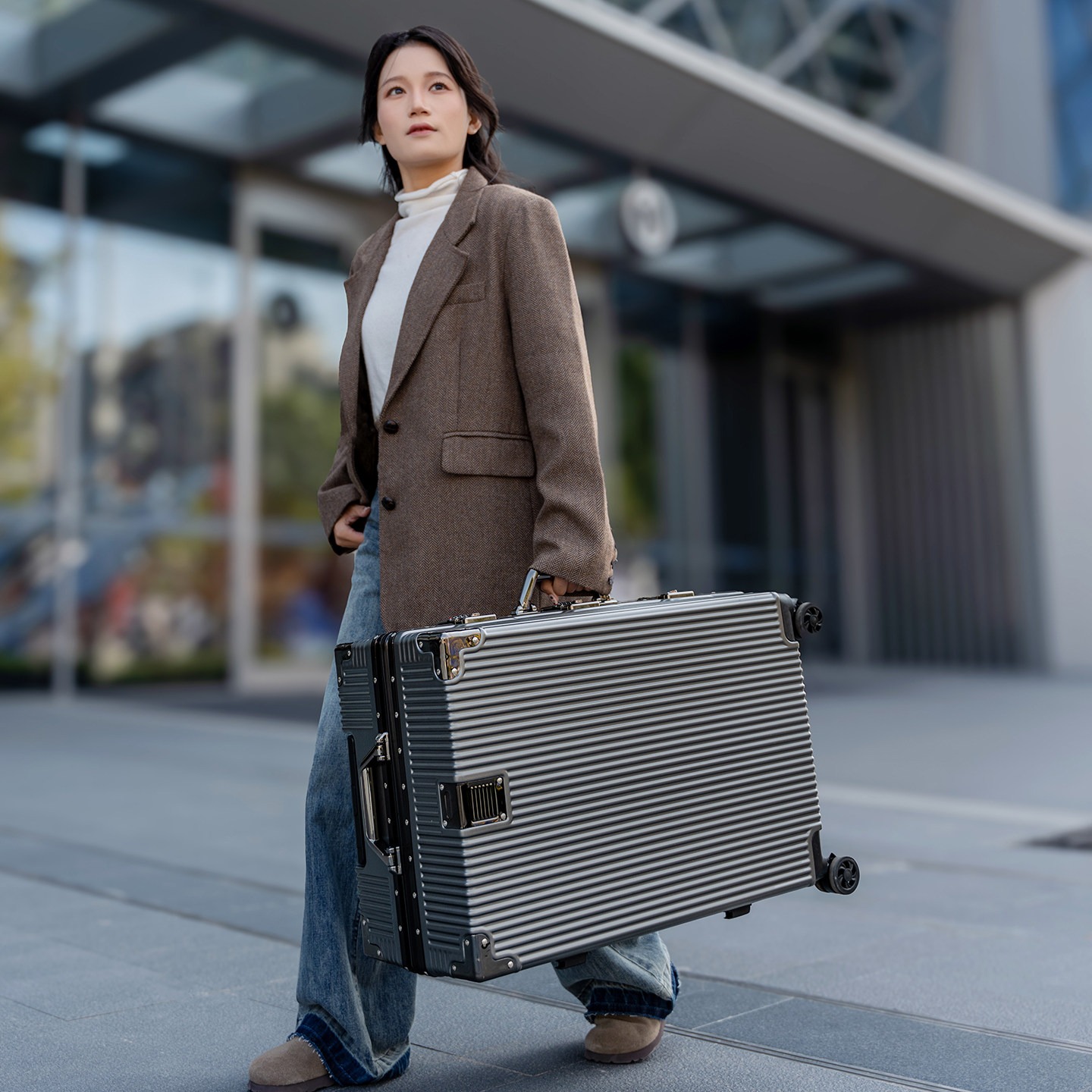 【drop deal】aluminum frame suit - Aluminum Frame Carry On Luggage ulasan dan harga