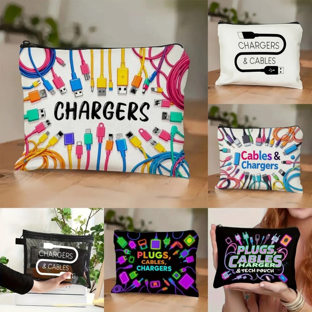 New Canvas Charger Storage Pou - Cosmetic Bags ulasan dan harga