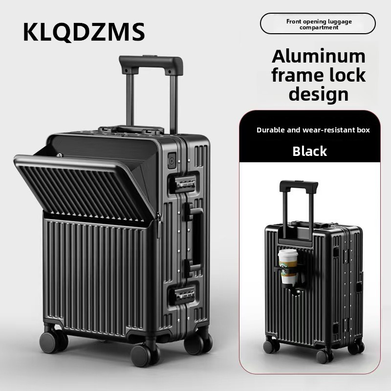 KLQDZMS Multifunctional Suitca - Front Opening Laptop Luggage 24 Inch ulasan dan harga