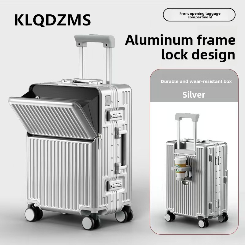 KLQDZMS Multifunctional Suitca - Front Opening Laptop Luggage 24 Inch ulasan dan harga