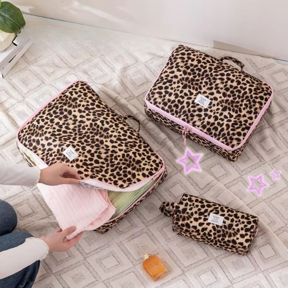 Waterproof Leopard Makeup Bag  - Cosmetic Bags ulasan dan harga