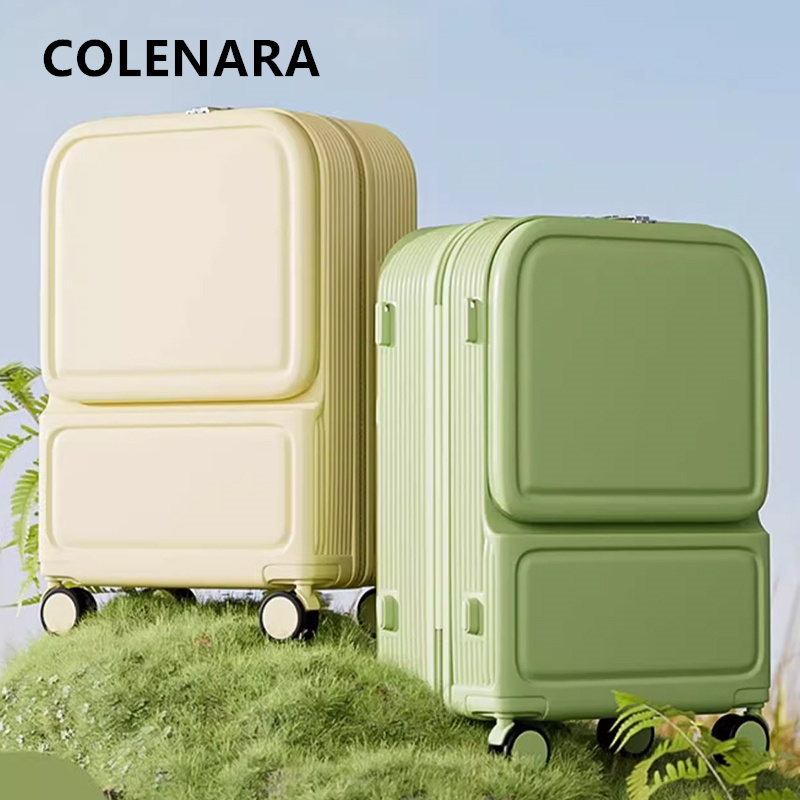 COLENARA ABS+PC Suitcase Front - Front Opening Laptop Luggage 24 Inch ulasan dan harga