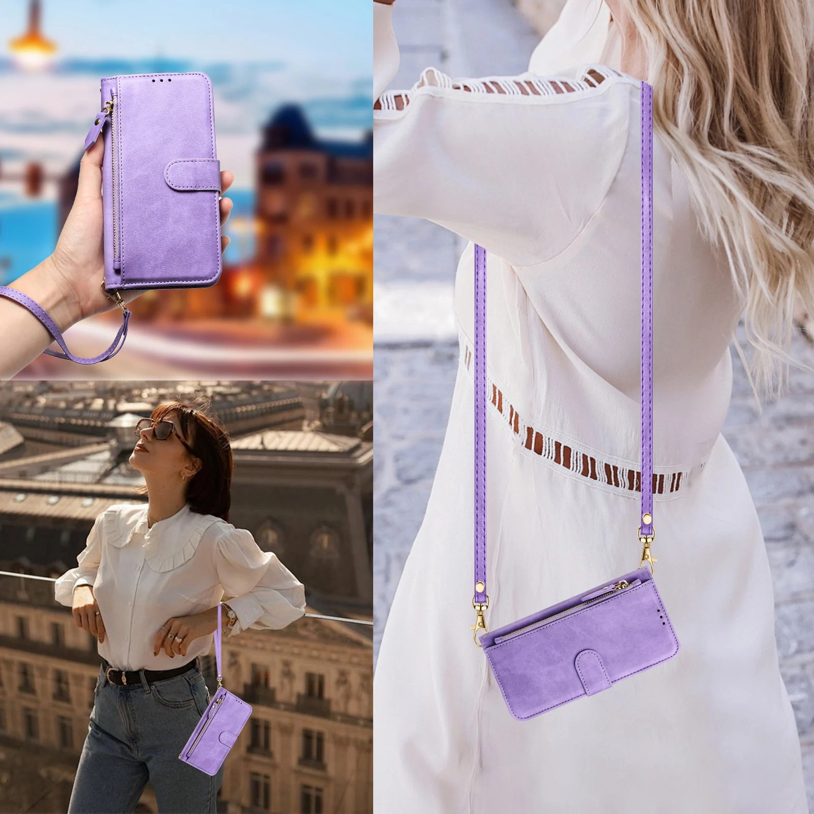 Crossbody Zipper Cards Solt Le - Wallets ulasan dan harga