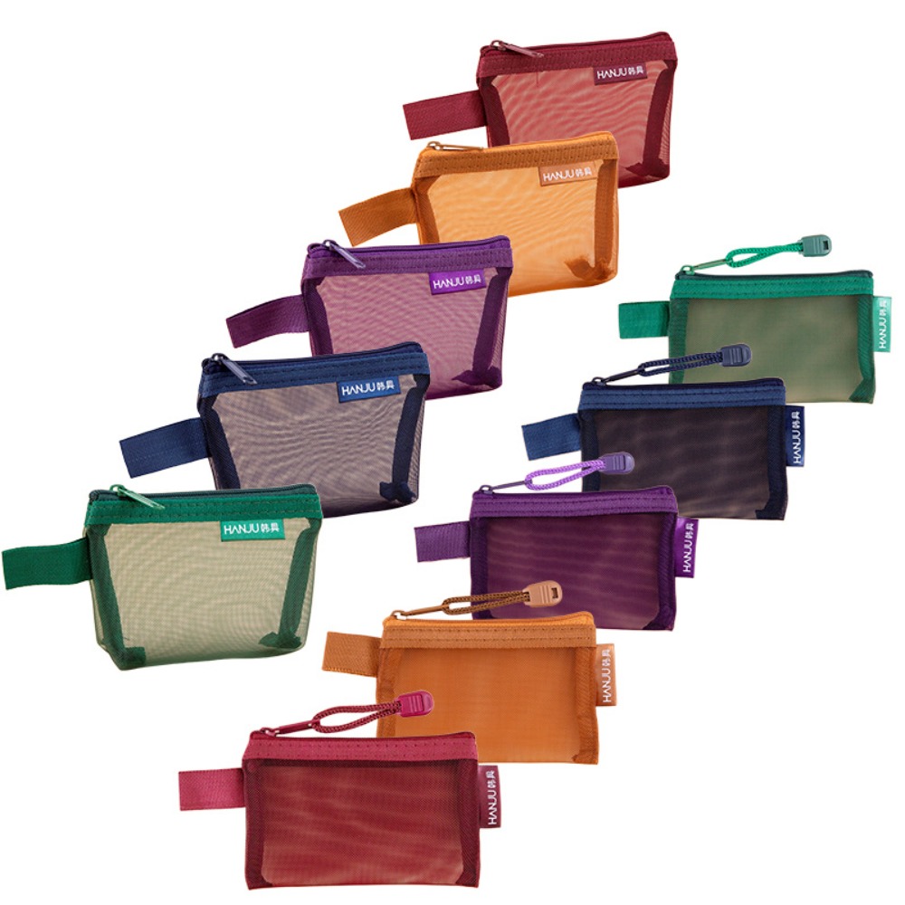 Portable Mesh Fabric Travel Gr - Cosmetic Bags ulasan dan harga