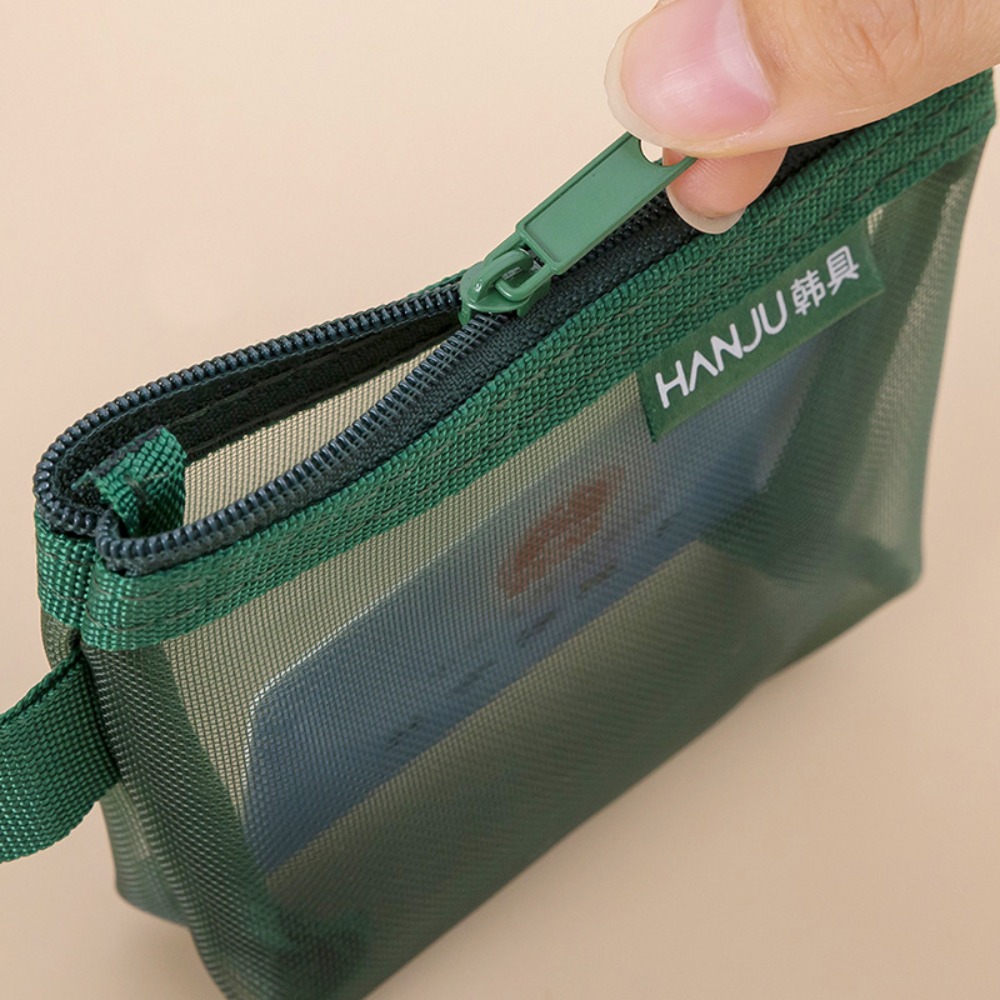 Portable Mesh Fabric Travel Gr - Cosmetic Bags ulasan dan harga